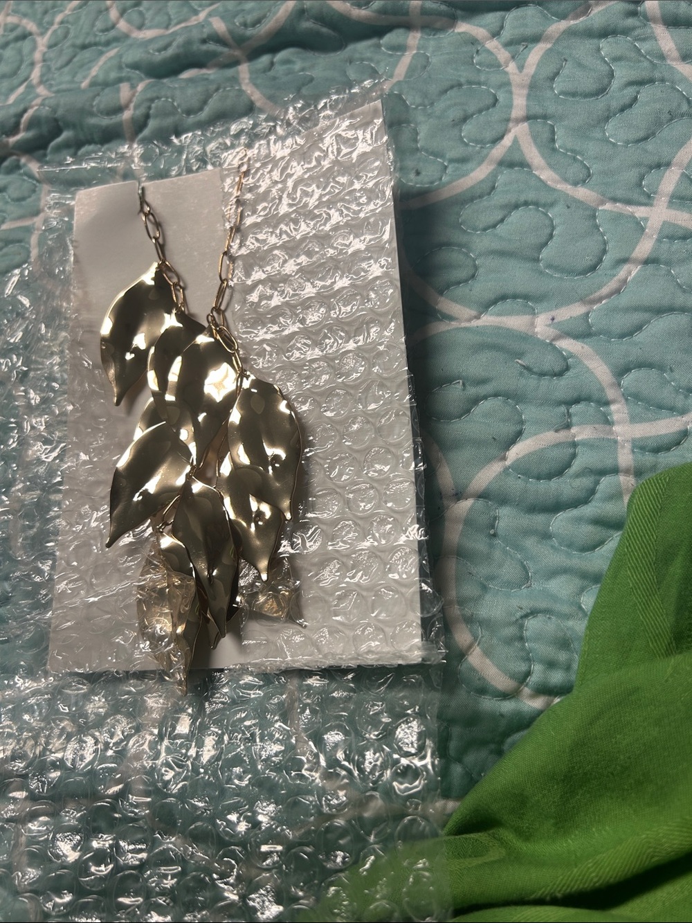 Anna & Ava Gold Link Y Necklace with Teardrop Accent